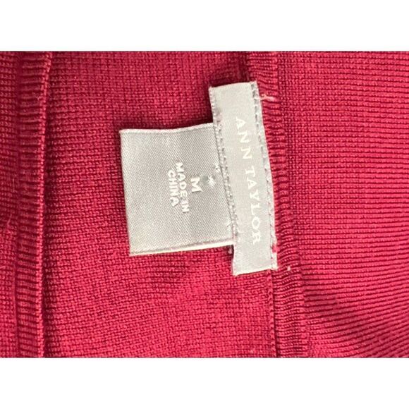 Ann Taylor Women Burgundy Sleeveless Knit Top Size M - Picture 7 of 7